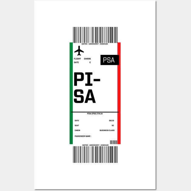 Boarding pass for PISA Wall Art by ghjura